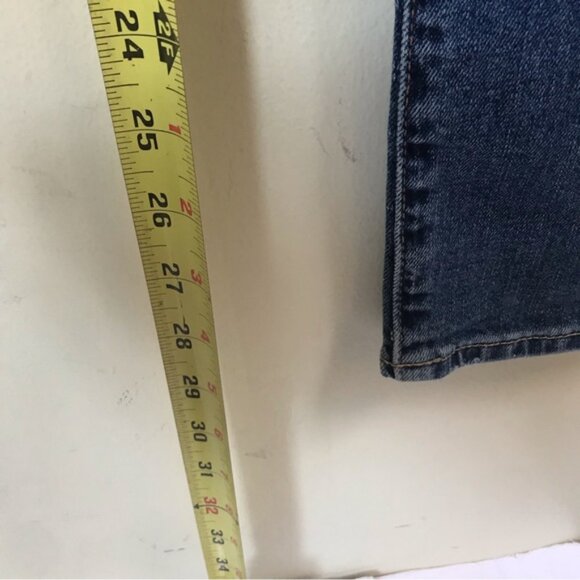 Abercrombie and Fitch Slim Straight Leg Wide Jeans Stretch Mid Rise Waist Zip 31 - Picture 13 of 13